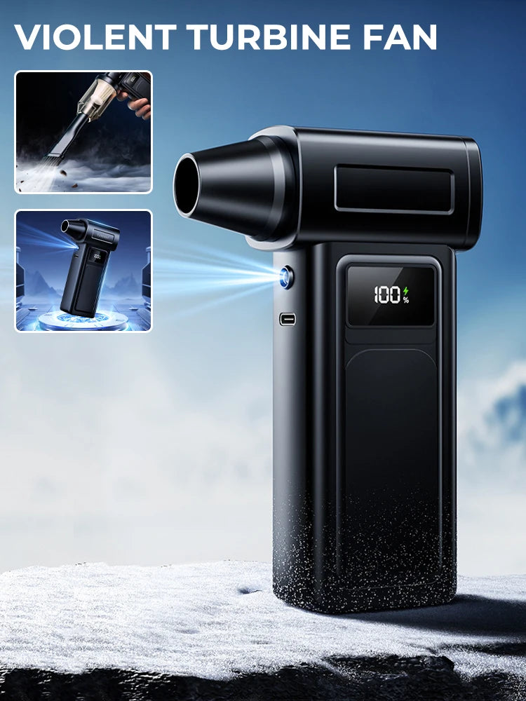 Souffleur Turbo Électrique Xiaomi 1000000RPM, Souffleur d'Air Puissant, Nettoyeur de Poussière Portable, Chargement USB, Souffleur à Jet Sans Brosse 65m/s
