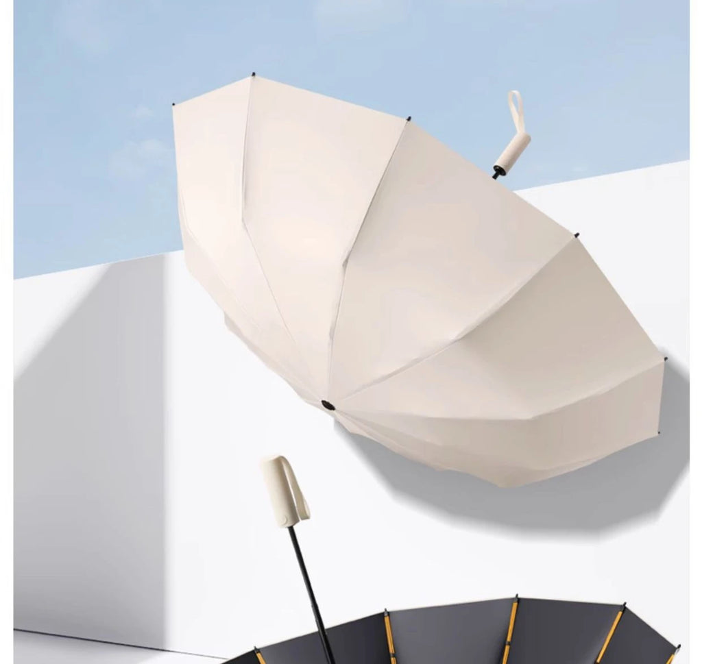 Parapluie automatique pour hommes à 72 baleines, ultra résistant, coupe-vent, pliable, renforcé, grande taille, imperméable et protection solaire pour femmes