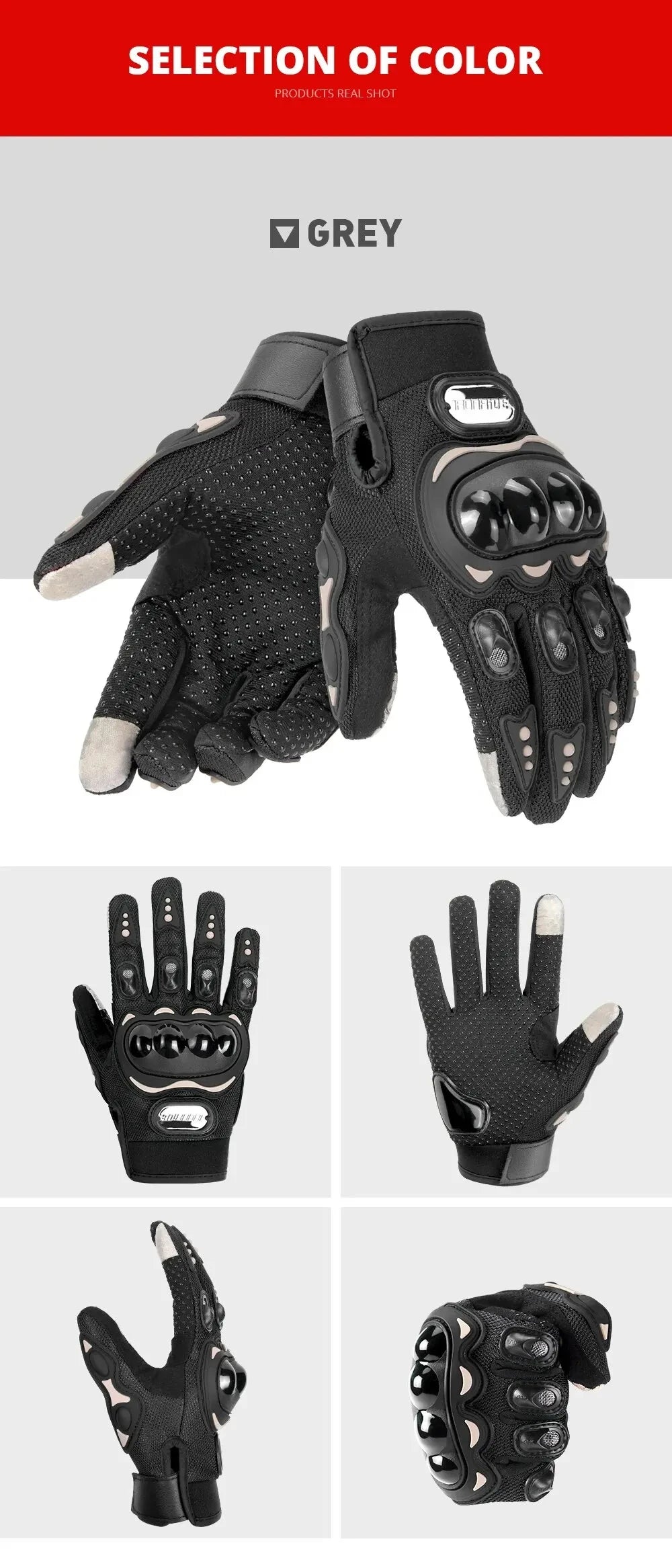 Summer Breathable Motorcycle Gloves Touch Screen Men Women MTB Bike Gloves Outdoor Motorbike Riding Bicycle Gloves