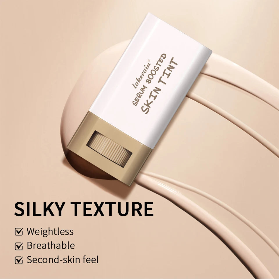Stick Fond de Teint Baume Sérum Teint Boosté Stick Fond de Teint Lissant Repulpant Haute Couverture Stick Fond de Teint Bronze Voyage