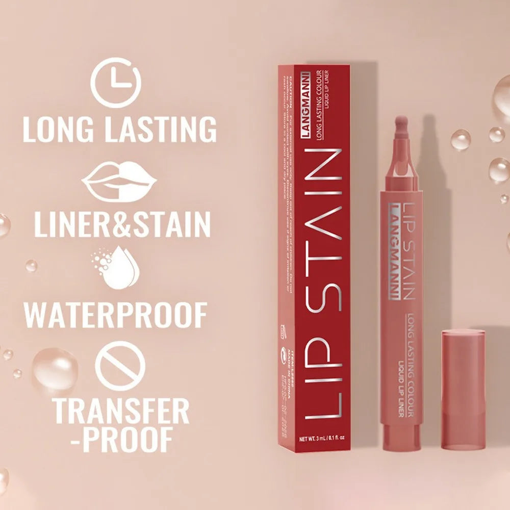 6 Colors Liquid Lip Liner Pencil Long Lasting Nude Lipstick Matte Lip Liner Stick Non-stick Cup Natural Lips Contour Pen Makeup