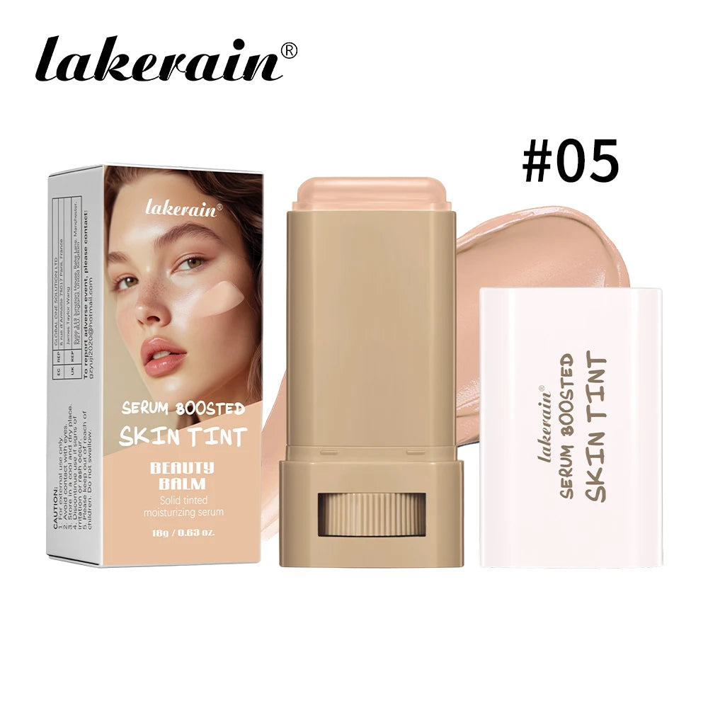 Stick Fond de Teint Baume Sérum Teint Boosté Stick Fond de Teint Lissant Repulpant Haute Couverture Stick Fond de Teint Bronze Voyage
