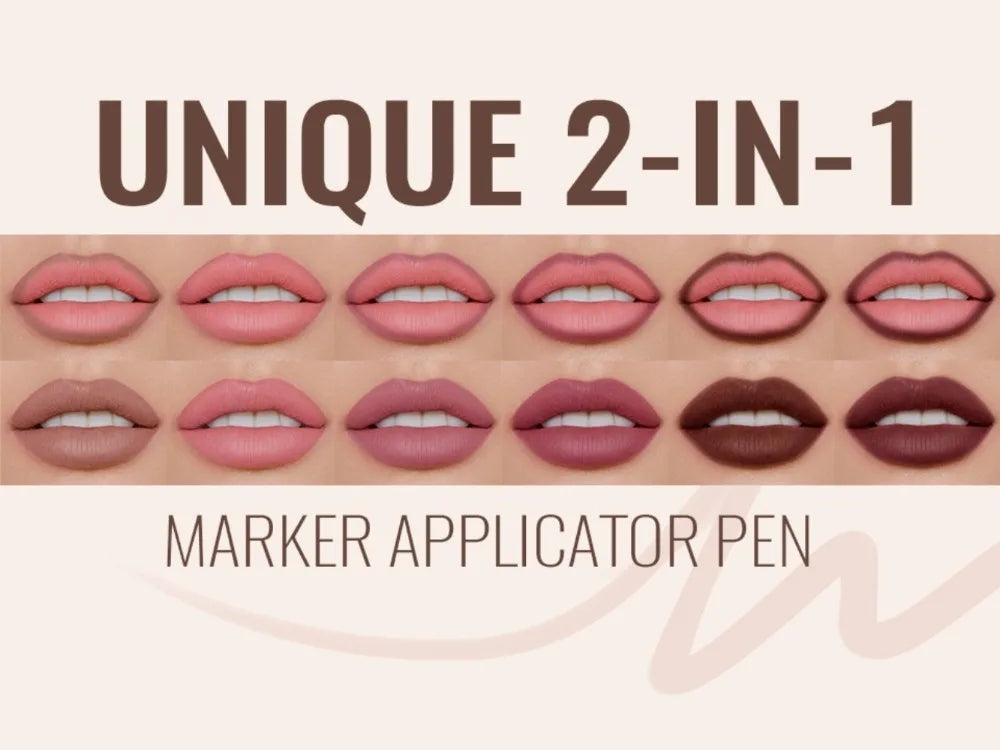 6 Colors Liquid Lip Liner Pencil Long Lasting Nude Lipstick Matte Lip Liner Stick Non-stick Cup Natural Lips Contour Pen Makeup
