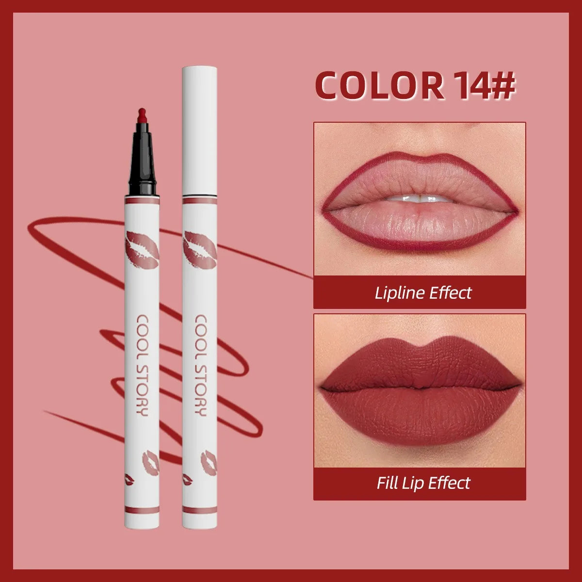 Liquid Matte Lipliner Pencil Waterproof Lasting Lipstick Pen Natural Quick Drying No Cup Lip Liner Outline Lips Contour Makeup