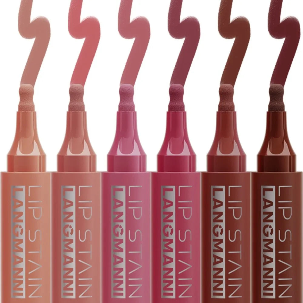 6 Colors Liquid Lip Liner Pencil Long Lasting Nude Lipstick Matte Lip Liner Stick Non-stick Cup Natural Lips Contour Pen Makeup