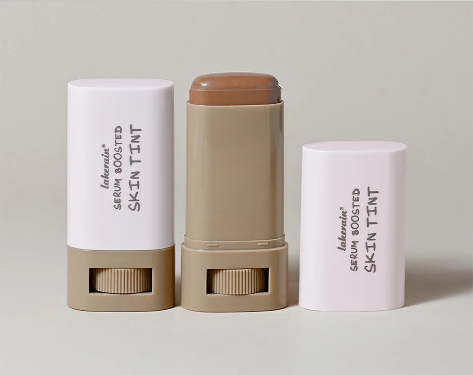 Stick Fond de Teint Baume Sérum Teint Boosté Stick Fond de Teint Lissant Repulpant Haute Couverture Stick Fond de Teint Bronze Voyage