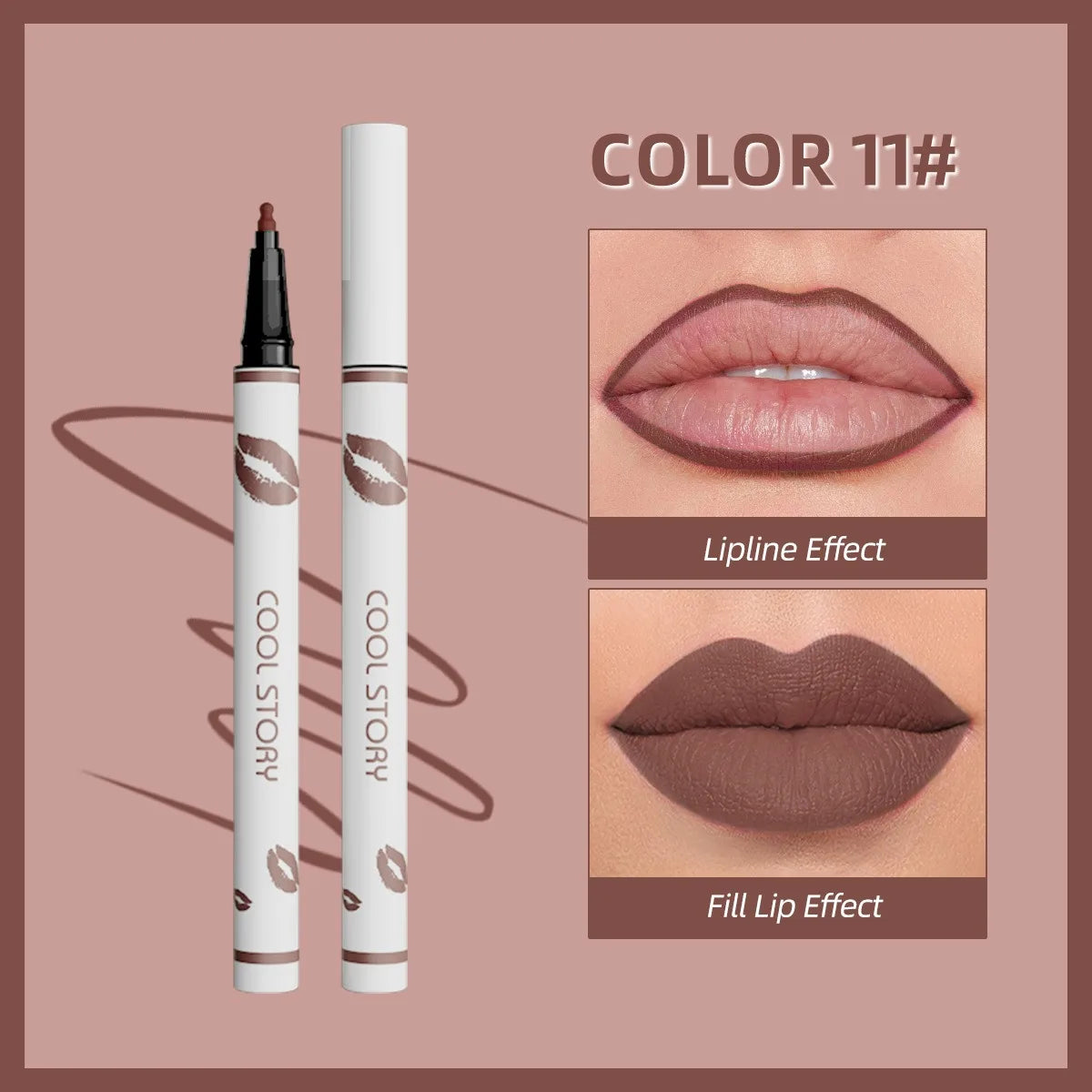 Liquid Matte Lipliner Pencil Waterproof Lasting Lipstick Pen Natural Quick Drying No Cup Lip Liner Outline Lips Contour Makeup