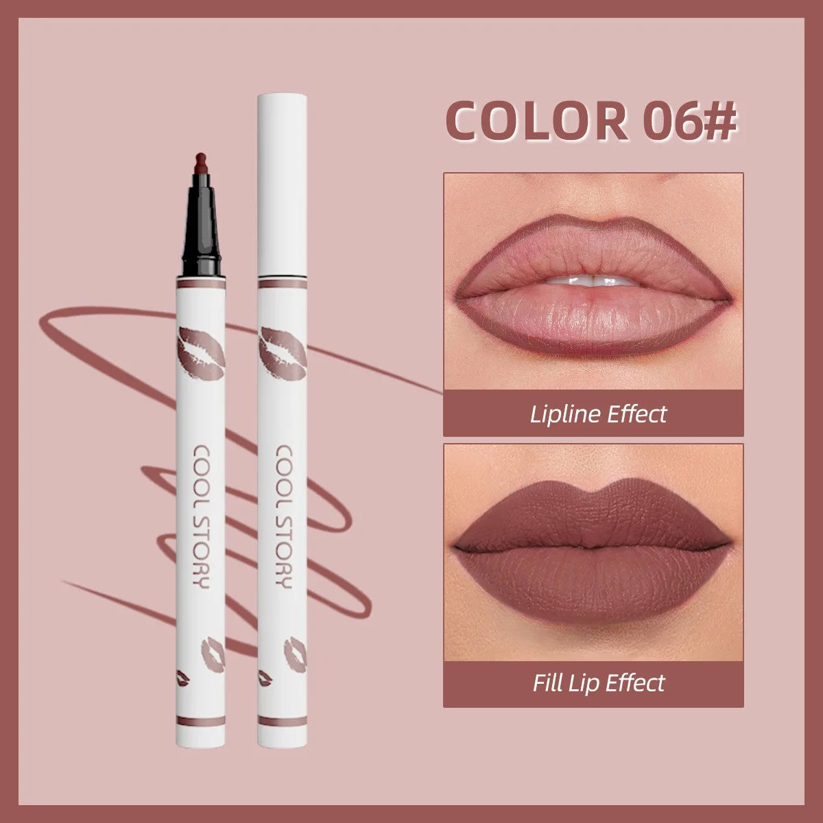 Liquid Matte Lipliner Pencil Waterproof Lasting Lipstick Pen Natural Quick Drying No Cup Lip Liner Outline Lips Contour Makeup