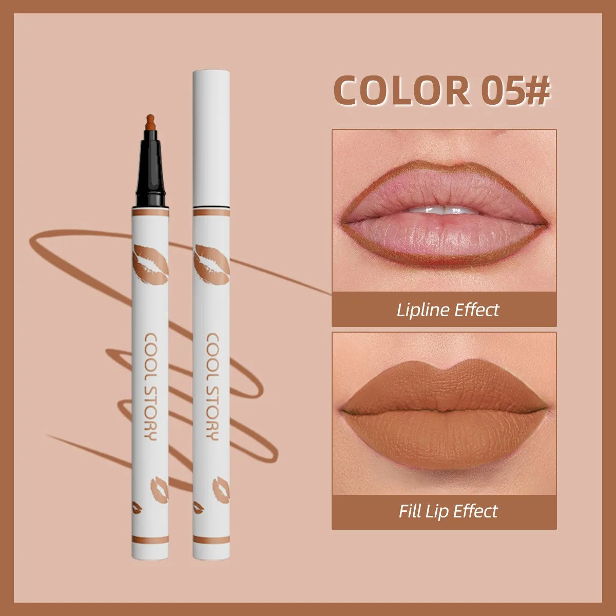 Liquid Matte Lipliner Pencil Waterproof Lasting Lipstick Pen Natural Quick Drying No Cup Lip Liner Outline Lips Contour Makeup