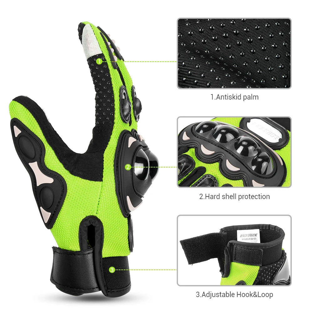 Summer Breathable Motorcycle Gloves Touch Screen Men Women MTB Bike Gloves Outdoor Motorbike Riding Bicycle Gloves