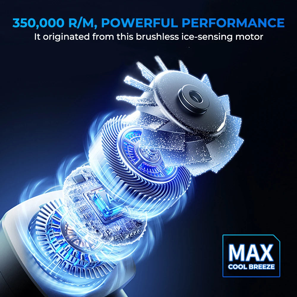 Souffleur Turbo Électrique Xiaomi 1000000RPM, Souffleur d'Air Puissant, Nettoyeur de Poussière Portable, Chargement USB, Souffleur à Jet Sans Brosse 65m/s