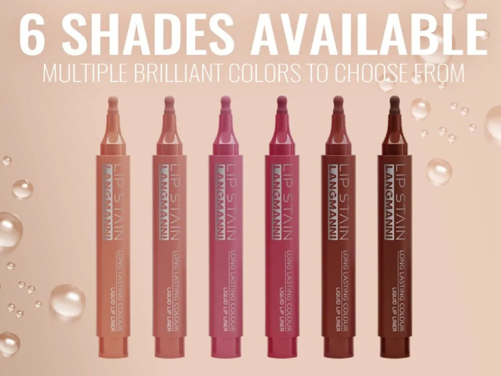 6 Colors Liquid Lip Liner Pencil Long Lasting Nude Lipstick Matte Lip Liner Stick Non-stick Cup Natural Lips Contour Pen Makeup