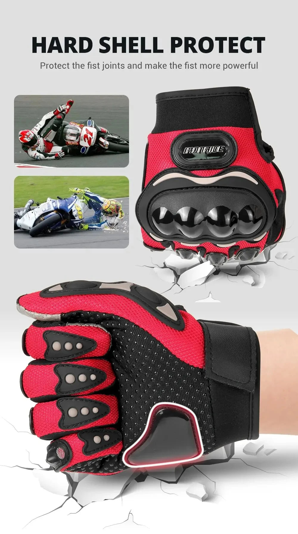 Summer Breathable Motorcycle Gloves Touch Screen Men Women MTB Bike Gloves Outdoor Motorbike Riding Bicycle Gloves