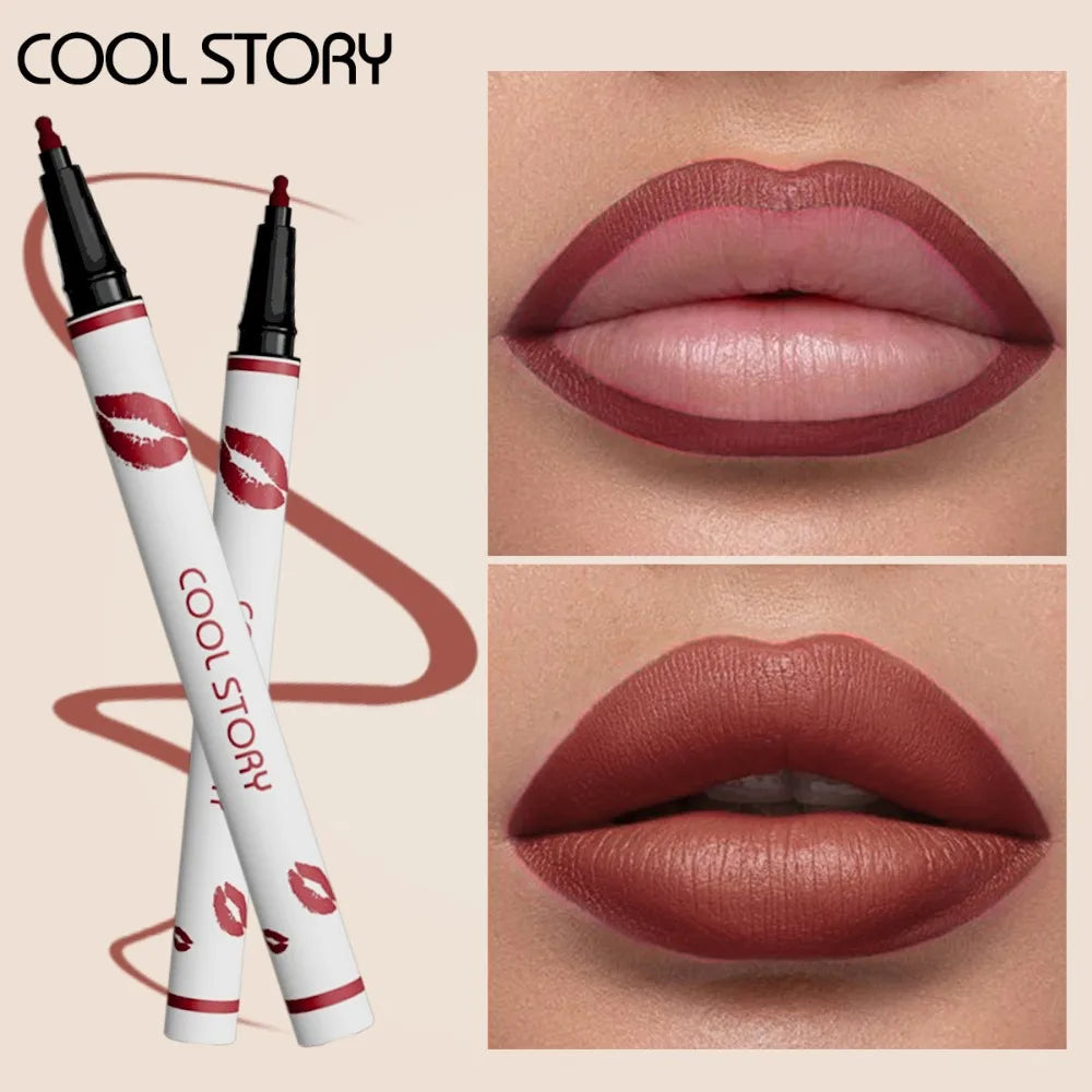 Liquid Matte Lipliner Pencil Waterproof Lasting Lipstick Pen Natural Quick Drying No Cup Lip Liner Outline Lips Contour Makeup