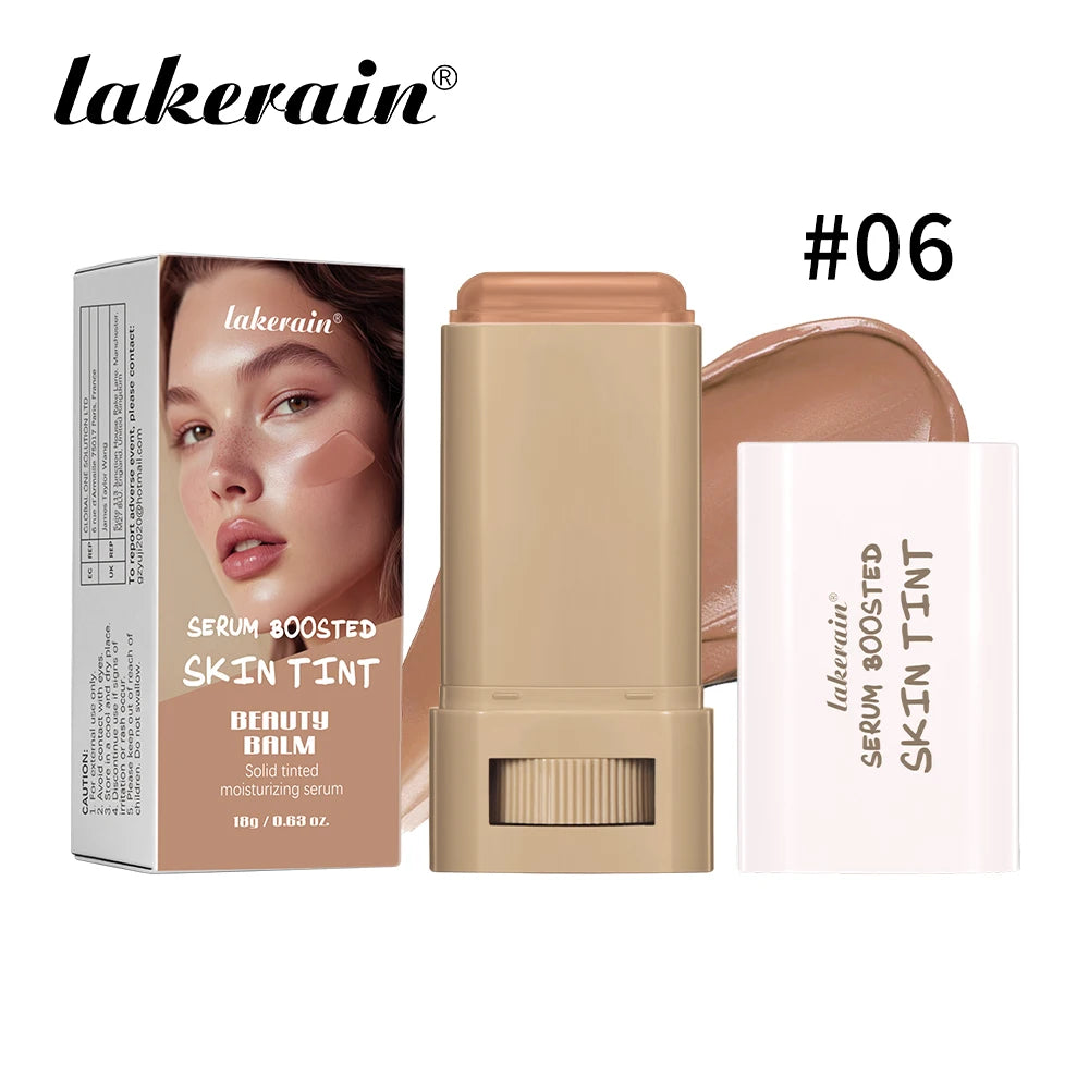 Stick Fond de Teint Baume Sérum Teint Boosté Stick Fond de Teint Lissant Repulpant Haute Couverture Stick Fond de Teint Bronze Voyage