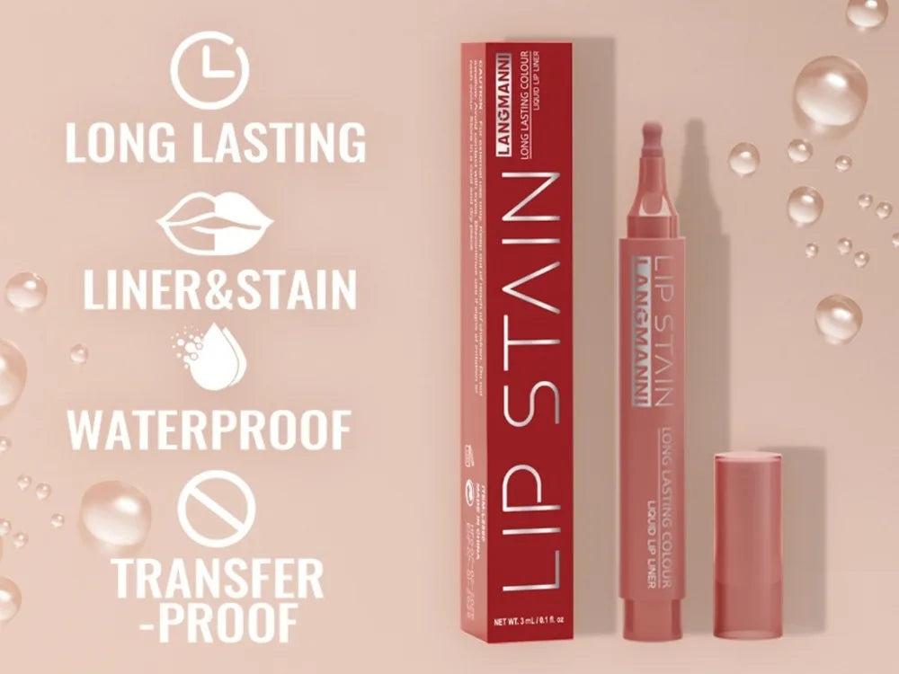 6 Colors Liquid Lip Liner Pencil Long Lasting Nude Lipstick Matte Lip Liner Stick Non-stick Cup Natural Lips Contour Pen Makeup