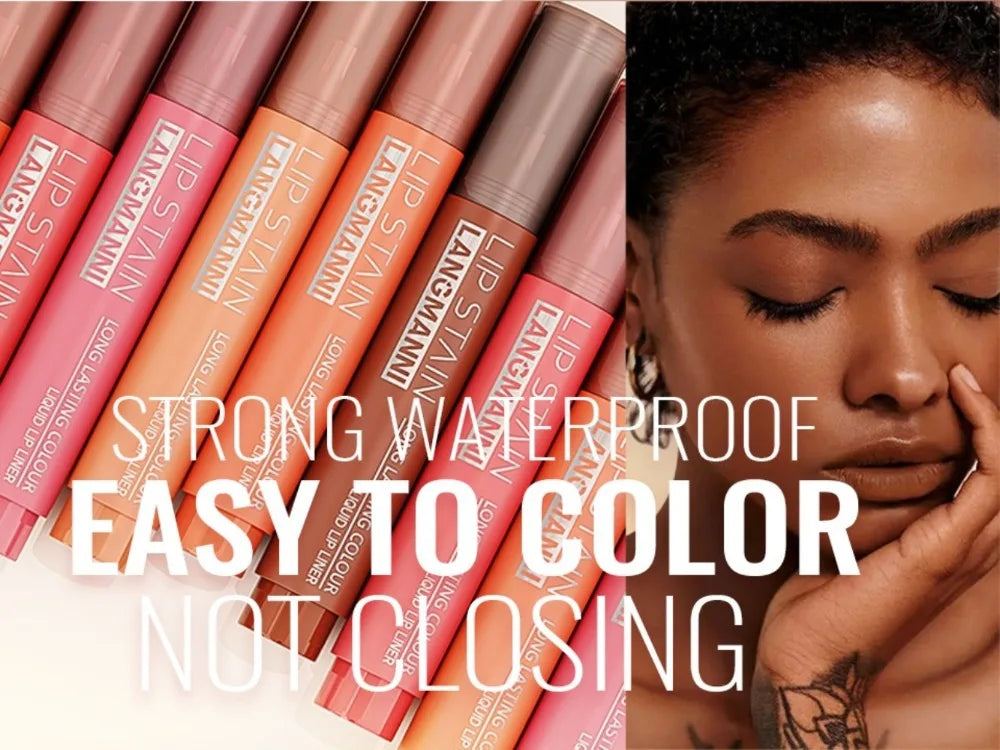 6 Colors Liquid Lip Liner Pencil Long Lasting Nude Lipstick Matte Lip Liner Stick Non-stick Cup Natural Lips Contour Pen Makeup