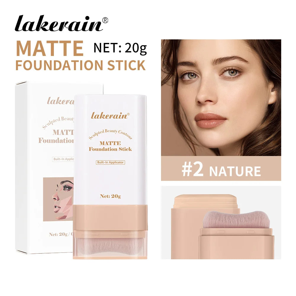 Stick Fond de Teint Baume Sérum Teint Boosté Stick Fond de Teint Lissant Repulpant Haute Couverture Stick Fond de Teint Bronze Voyage