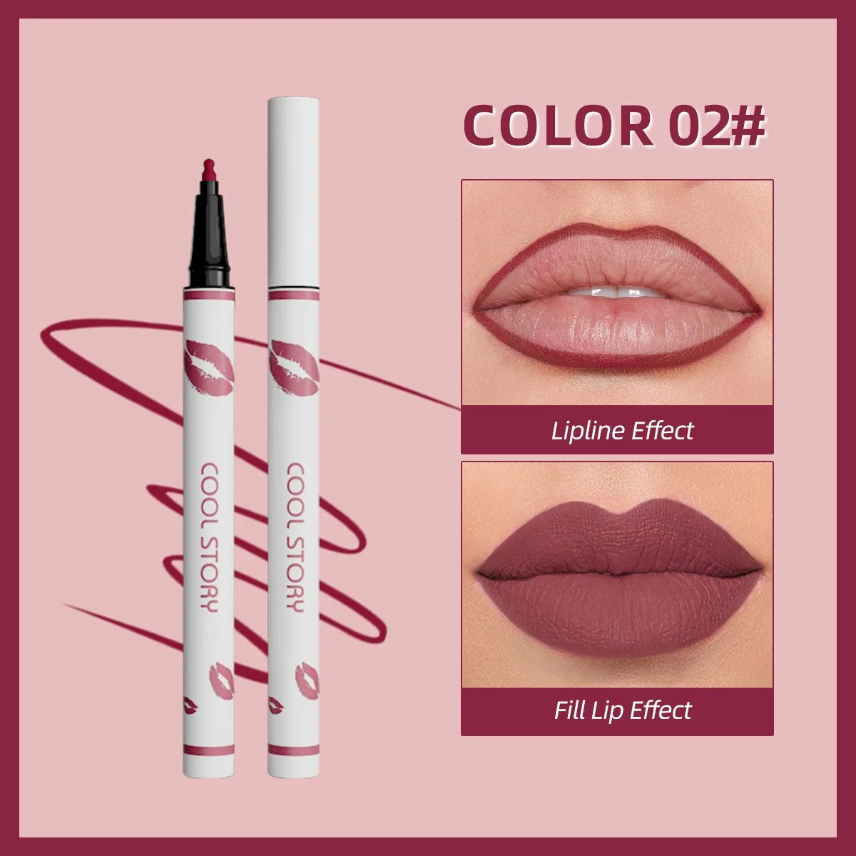 Liquid Matte Lipliner Pencil Waterproof Lasting Lipstick Pen Natural Quick Drying No Cup Lip Liner Outline Lips Contour Makeup