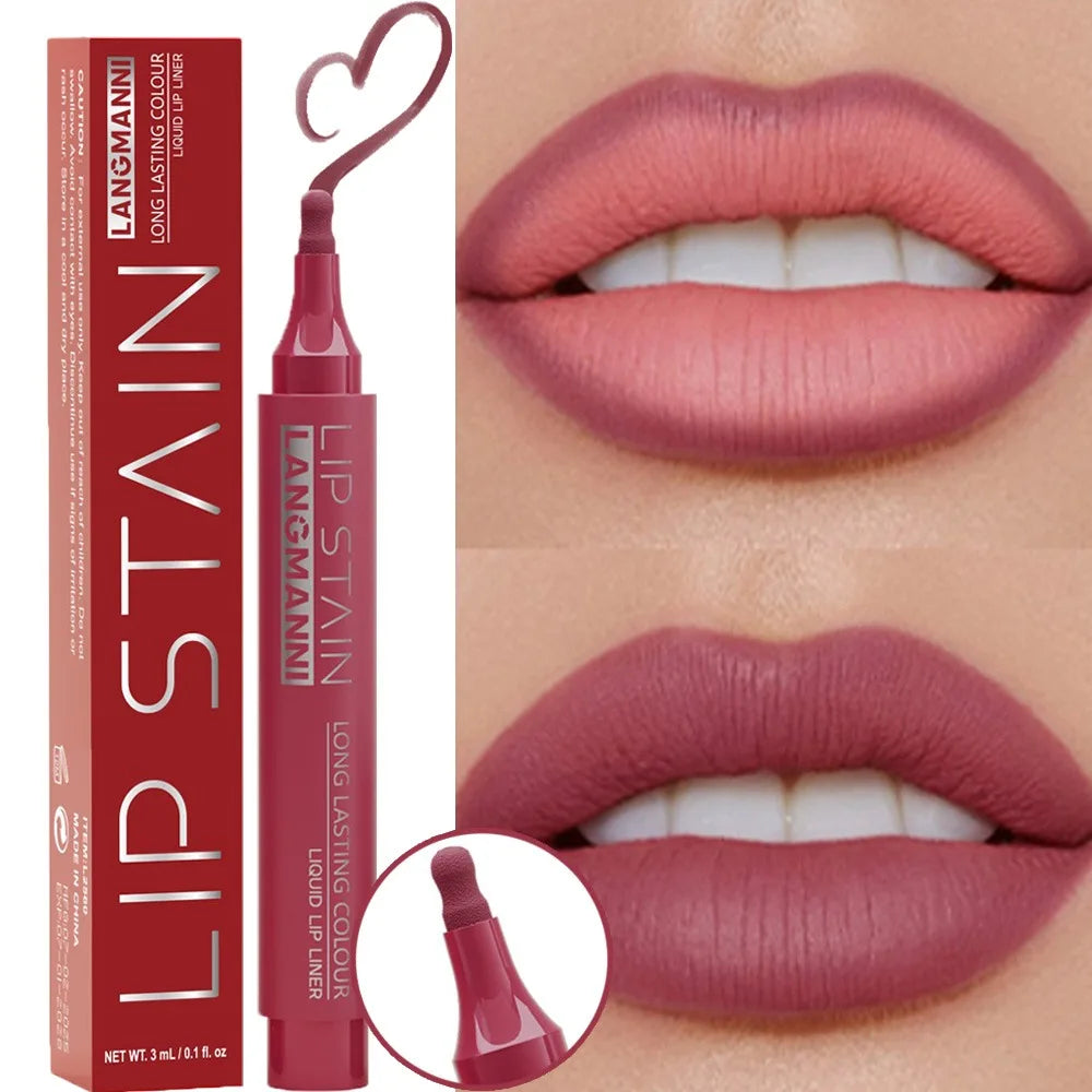 6 Colors Liquid Lip Liner Pencil Long Lasting Nude Lipstick Matte Lip Liner Stick Non-stick Cup Natural Lips Contour Pen Makeup
