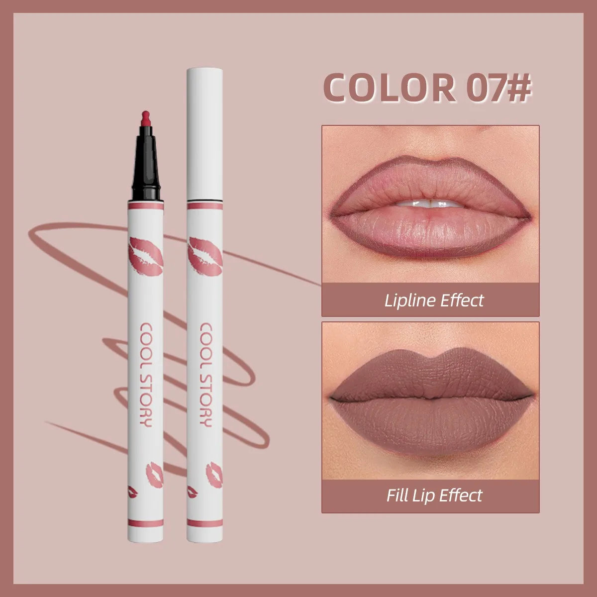 Liquid Matte Lipliner Pencil Waterproof Lasting Lipstick Pen Natural Quick Drying No Cup Lip Liner Outline Lips Contour Makeup