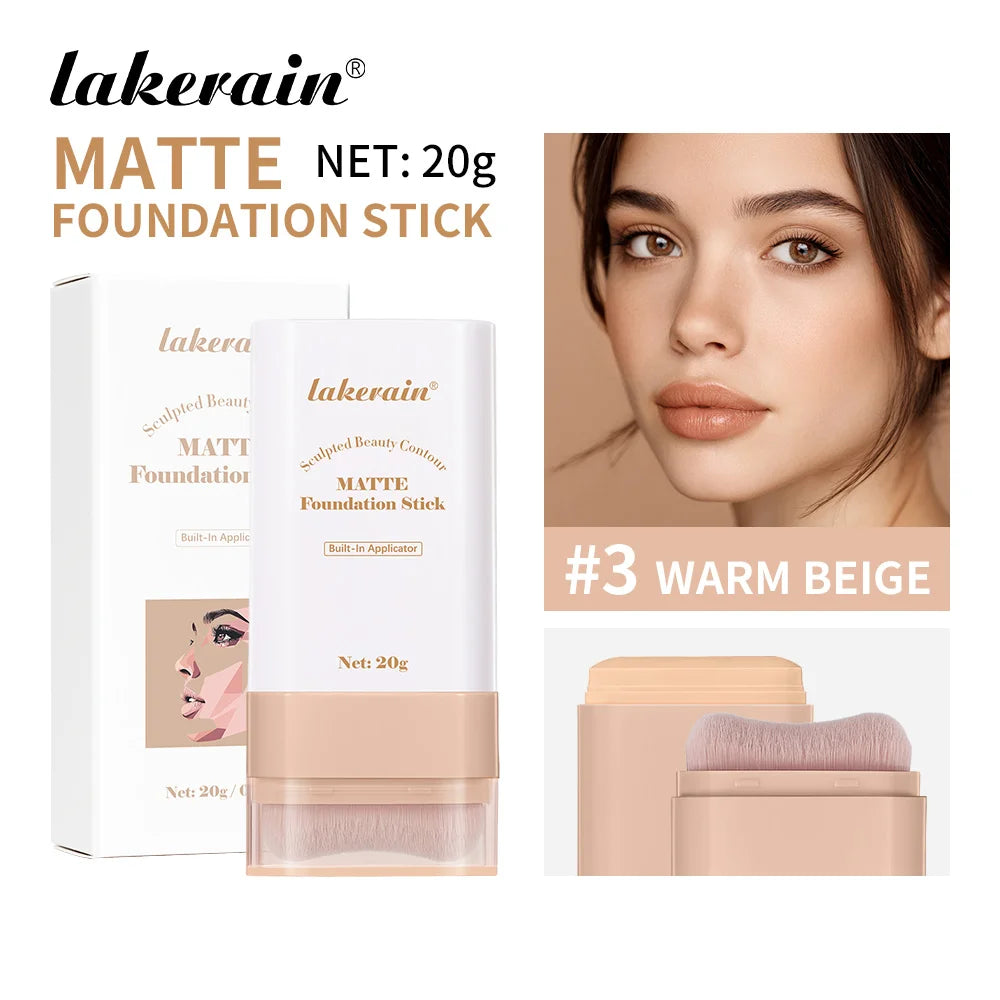 Stick Fond de Teint Baume Sérum Teint Boosté Stick Fond de Teint Lissant Repulpant Haute Couverture Stick Fond de Teint Bronze Voyage