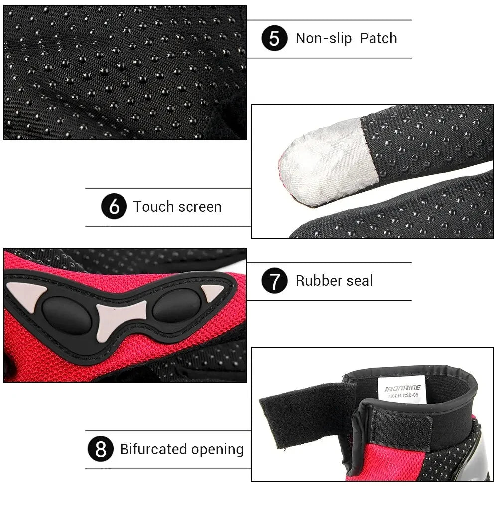 Summer Breathable Motorcycle Gloves Touch Screen Men Women MTB Bike Gloves Outdoor Motorbike Riding Bicycle Gloves