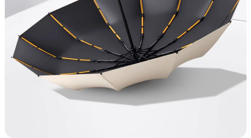 Parapluie automatique pour hommes à 72 baleines, ultra résistant, coupe-vent, pliable, renforcé, grande taille, imperméable et protection solaire pour femmes