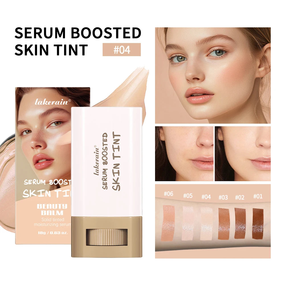 Stick Fond de Teint Baume Sérum Teint Boosté Stick Fond de Teint Lissant Repulpant Haute Couverture Stick Fond de Teint Bronze Voyage