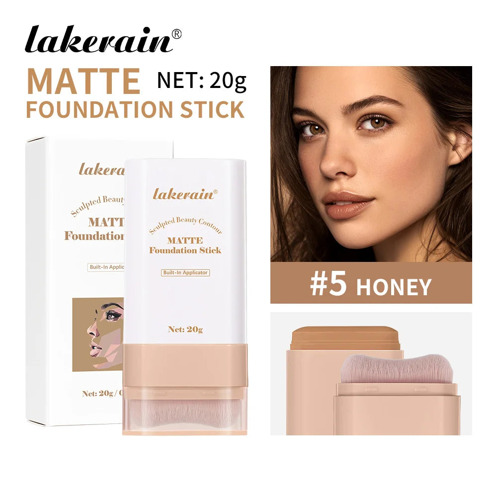 Stick Fond de Teint Baume Sérum Teint Boosté Stick Fond de Teint Lissant Repulpant Haute Couverture Stick Fond de Teint Bronze Voyage