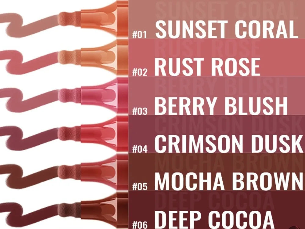 6 Colors Liquid Lip Liner Pencil Long Lasting Nude Lipstick Matte Lip Liner Stick Non-stick Cup Natural Lips Contour Pen Makeup
