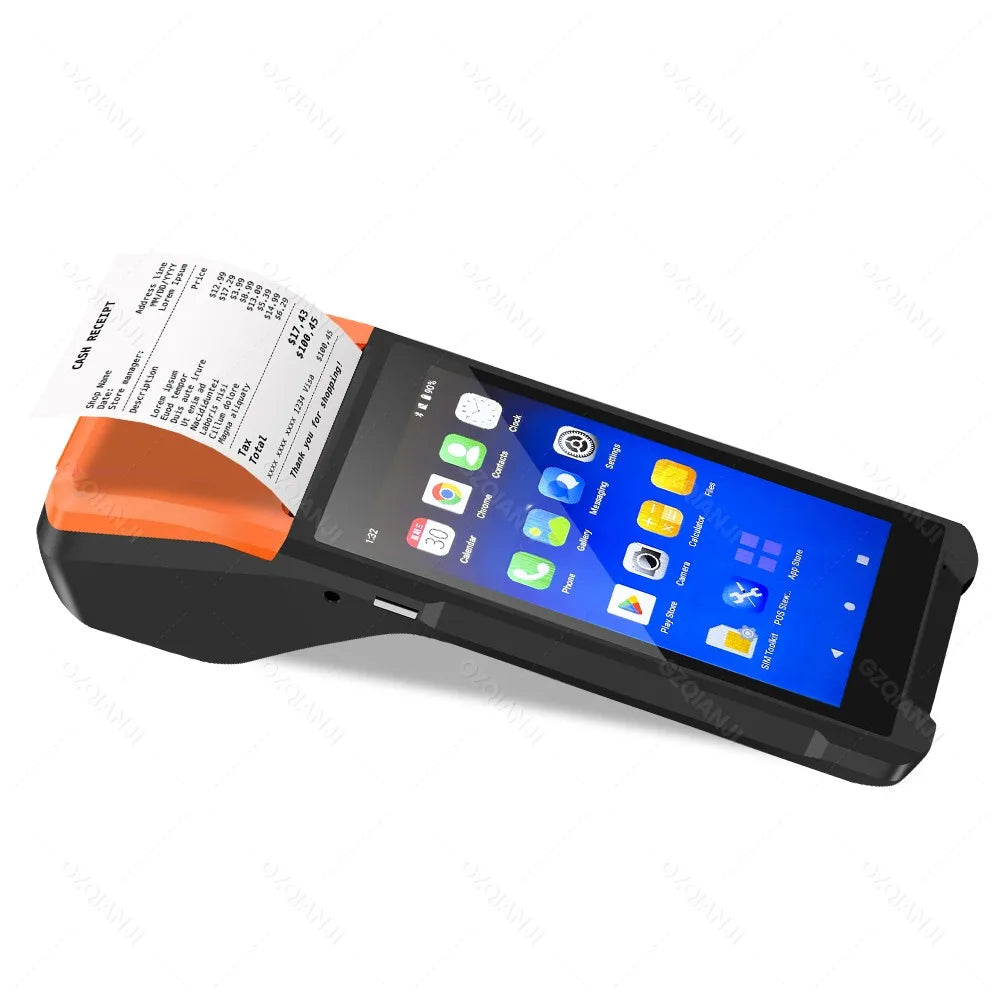 GZQIANJI Android 11/12 POS Bluetooth Thermal Printer Receipt Portable NFC Terminal Handheld PDA Point Of Sale System All in One