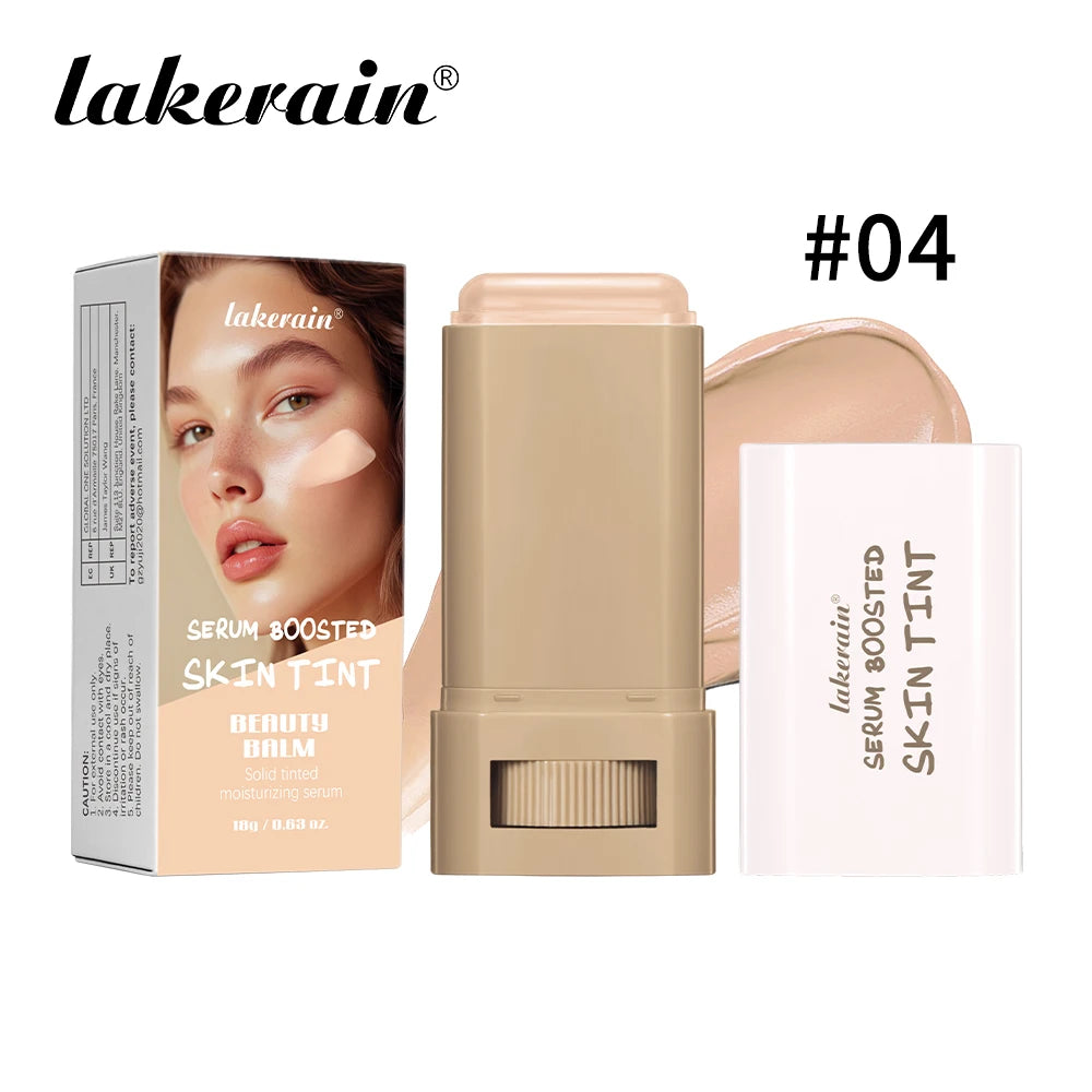 Stick Fond de Teint Baume Sérum Teint Boosté Stick Fond de Teint Lissant Repulpant Haute Couverture Stick Fond de Teint Bronze Voyage