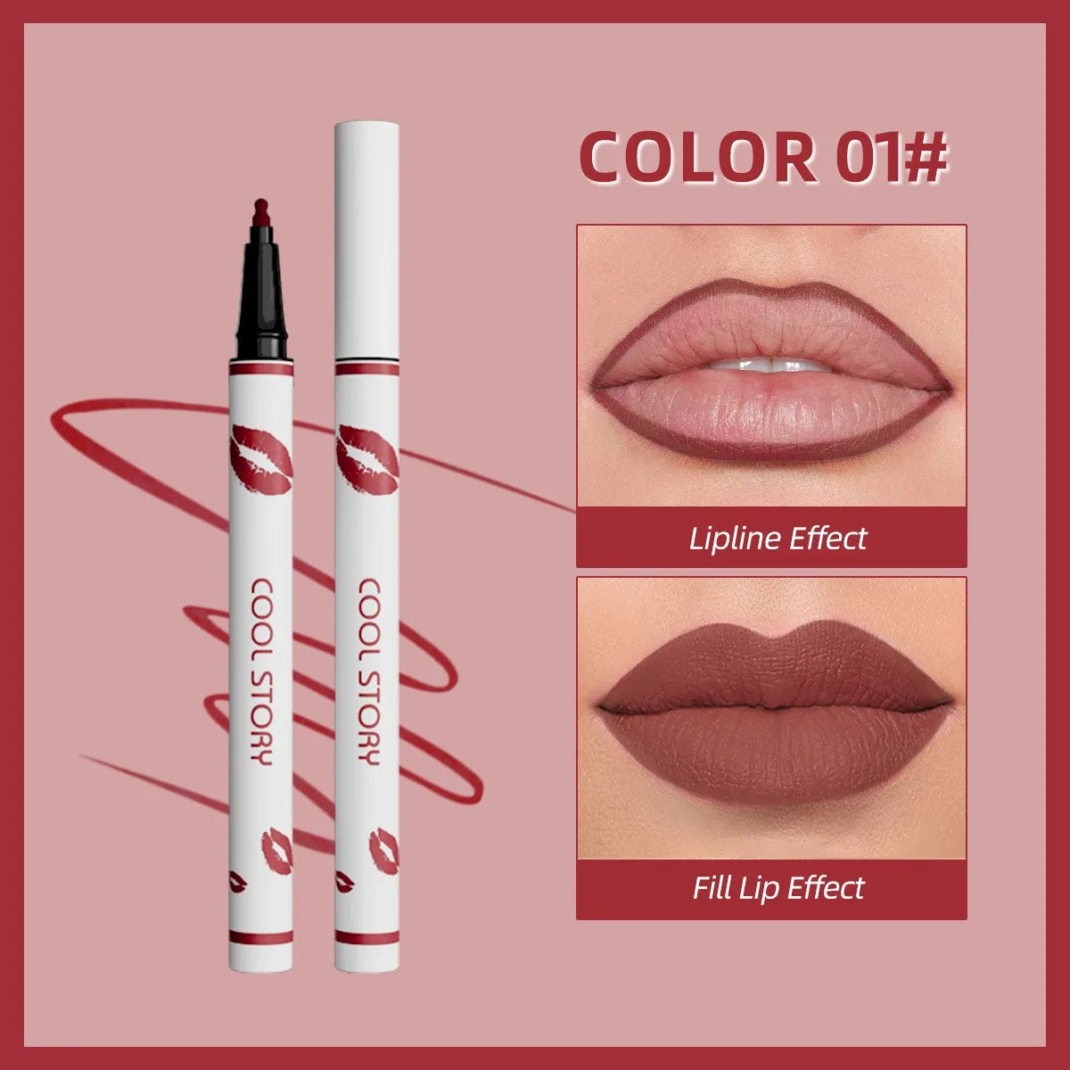 Liquid Matte Lipliner Pencil Waterproof Lasting Lipstick Pen Natural Quick Drying No Cup Lip Liner Outline Lips Contour Makeup