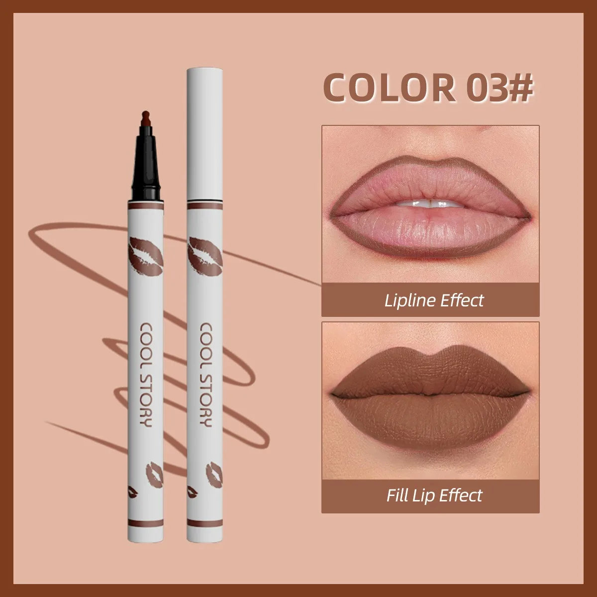 Liquid Matte Lipliner Pencil Waterproof Lasting Lipstick Pen Natural Quick Drying No Cup Lip Liner Outline Lips Contour Makeup