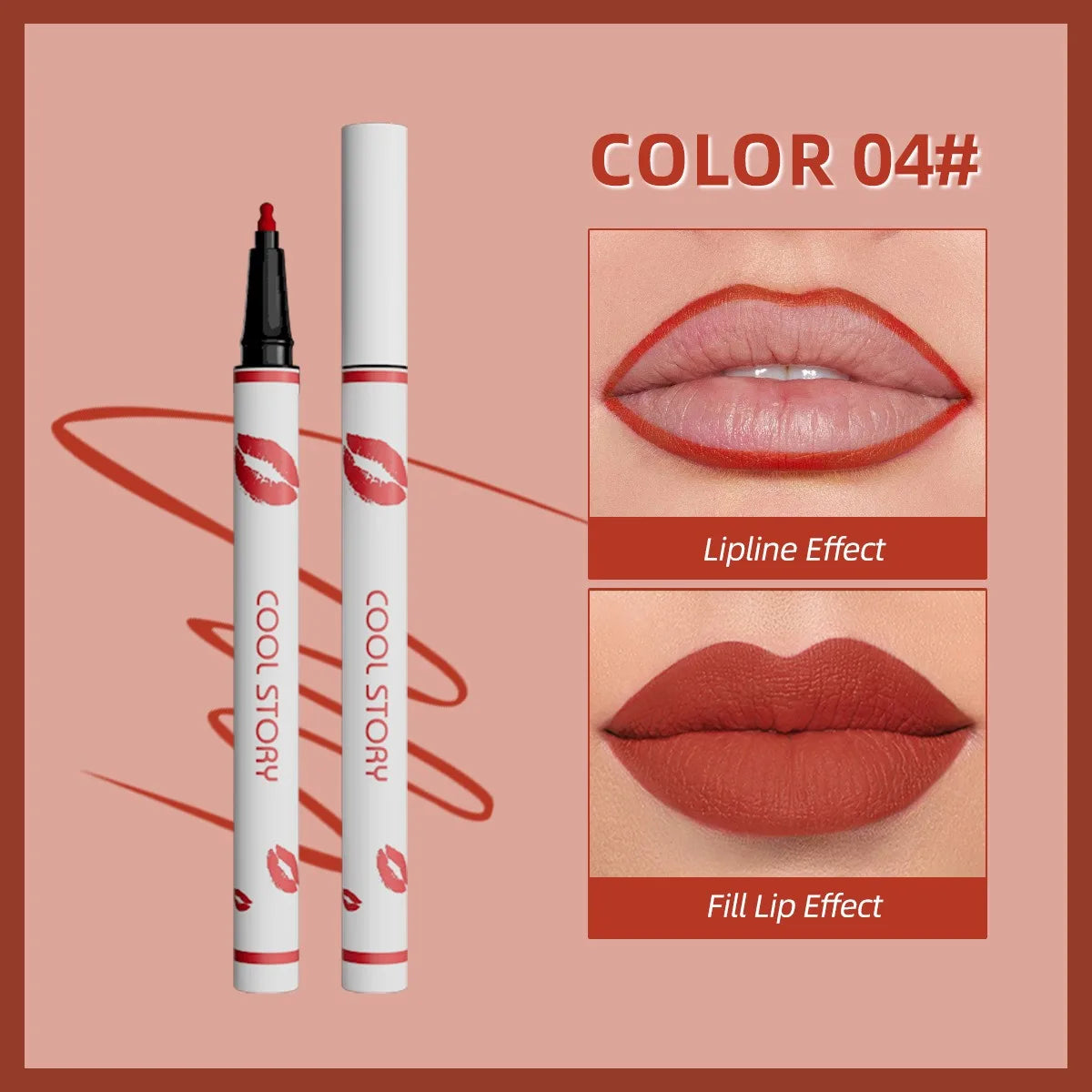 Liquid Matte Lipliner Pencil Waterproof Lasting Lipstick Pen Natural Quick Drying No Cup Lip Liner Outline Lips Contour Makeup