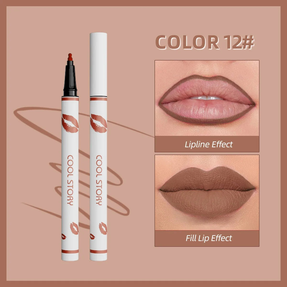 Liquid Matte Lipliner Pencil Waterproof Lasting Lipstick Pen Natural Quick Drying No Cup Lip Liner Outline Lips Contour Makeup