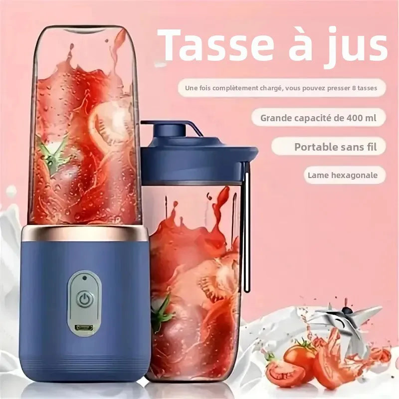 Portable Blender Bottle Electric 6 Blades Multifunction Juice Blender Fresh Juice Smoothie Blender Ice CrushCup Food Processor
